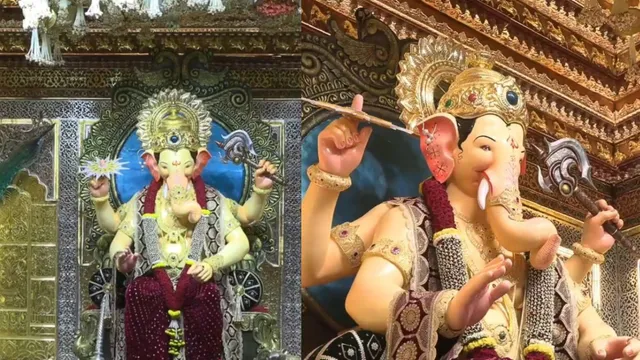 ganesh-chaturthi-2024-first-look-of-mumbai-iconic-lalbaugcha-raja-unveiled-today-watch-video